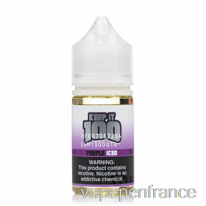 Violet Glacé - Gardez-le 100 Sels - Stylo Vape 30 Ml 50 Mg